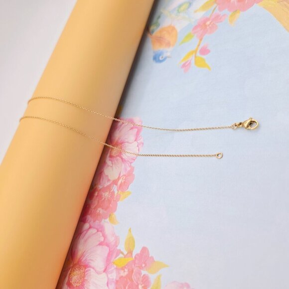 Simple Rose Gold Cable Chain Necklace, 24 Inch, Gold Plated Brass, XPNL0109 - Picture 11 of 12